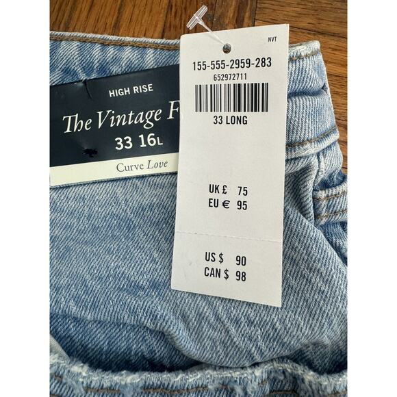 Abercrombie Fitch Women 33 16L The Vintage Flare High Rise Curve Love Jeans New - Picture 13 of 16